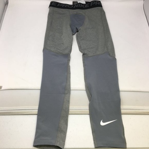 Nike Other - Nike Dri Fit Boys Pro Tight Leggings Pants Gray Heathered Stretch Pull On M New